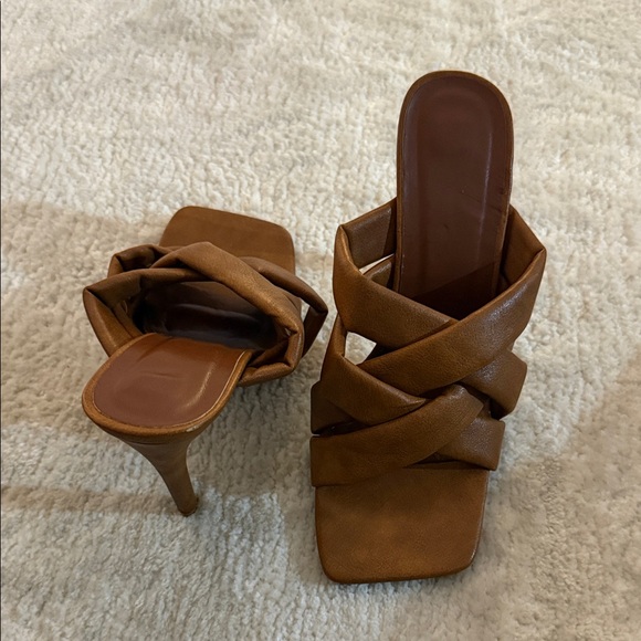 Shoes - Elegant Brown Women's Heeled Sandals